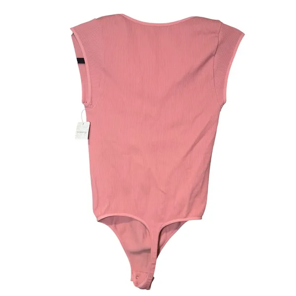 Free People NWT Meg Ribbed Bodysuit Pink Brandied Apricot Size‎ S/M - Image 5