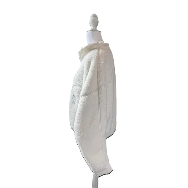 Sonoma Juniors' SO Pullover White Size S Sherpa High Pile Quarter-Zip Oversize New - Image 3