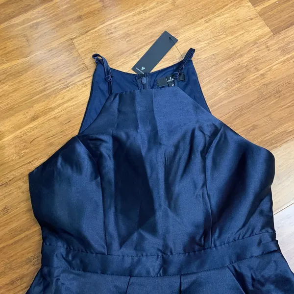 Lulus‎ Broadway Show High Low Maxi Dress Size Medium Navy Formal Party Elegant - Image 2