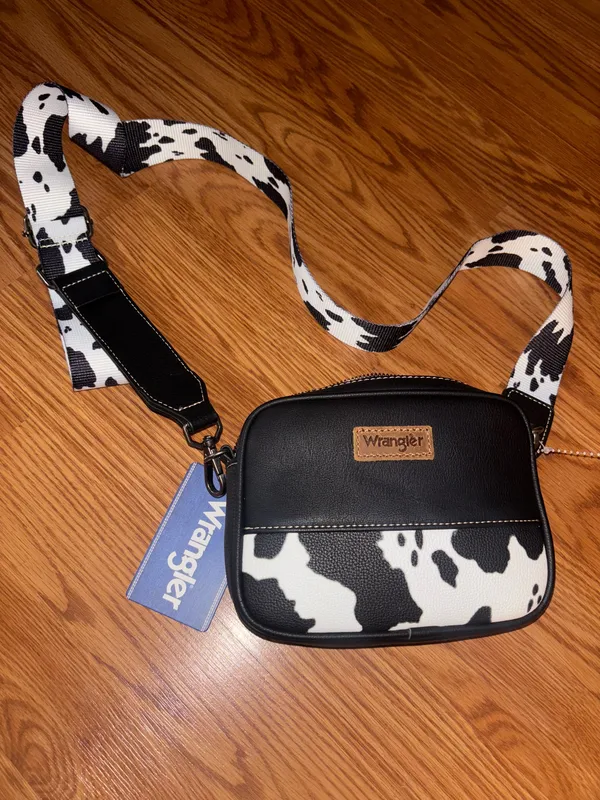 Wrangler Cow Print Crossbody Bag - Image 3