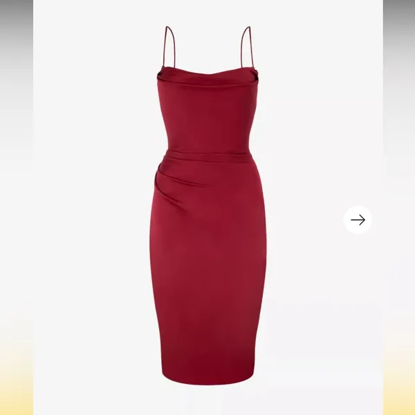 HOUSE OF CB Anja corset satin midi dress size small - Image 3