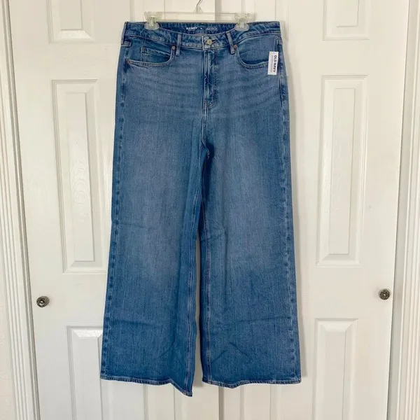 NWT old navy extra high rise super wide leg secret smooth pockets Size 14 - Image 3