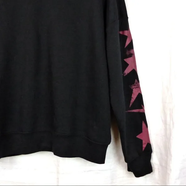 Social Collision Punk Star Sweatshirt Womens M Black Graphic Hot Topic Mall Goth - Image 8