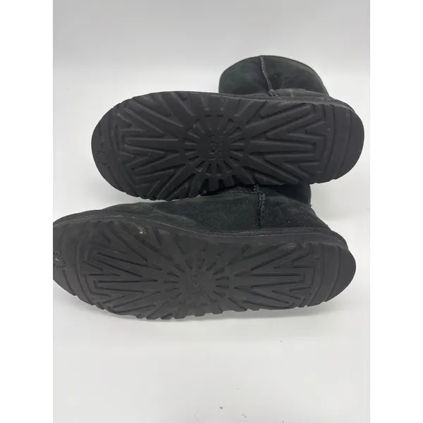 UGG Australia Classic Short II Black Suede Shearling Boots Women 9 - Image 2