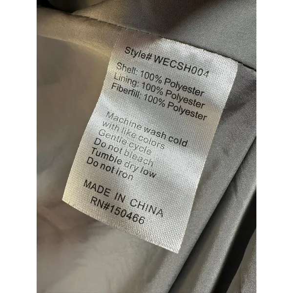 Market & Spruce‎ Grey Quilted Zip Up Vest Mock Neck WECSH004 Womens XL - Image 5