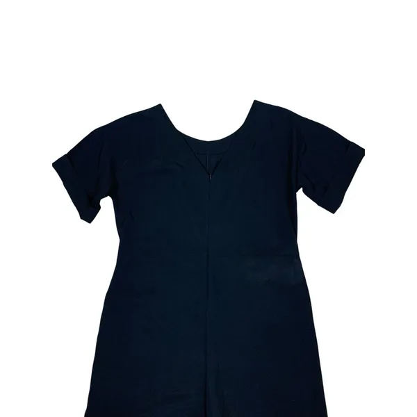 Everlane Black‎ Minimalist Wide Leg Cropped Jumpsuit Capsule Wardrobe 8 - Image 4