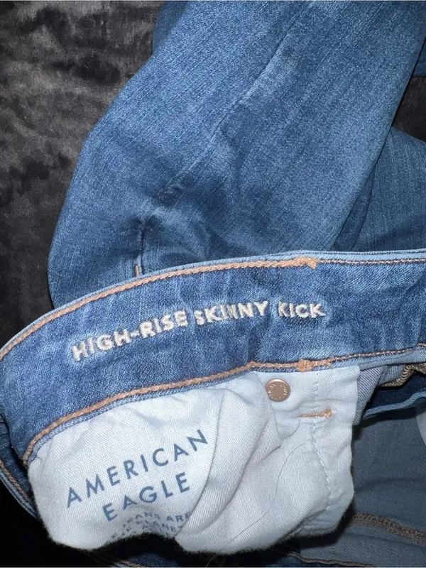 American Eagle Next Level High-Waisted Skinny Kick Jean Size 18 Long - Image 10