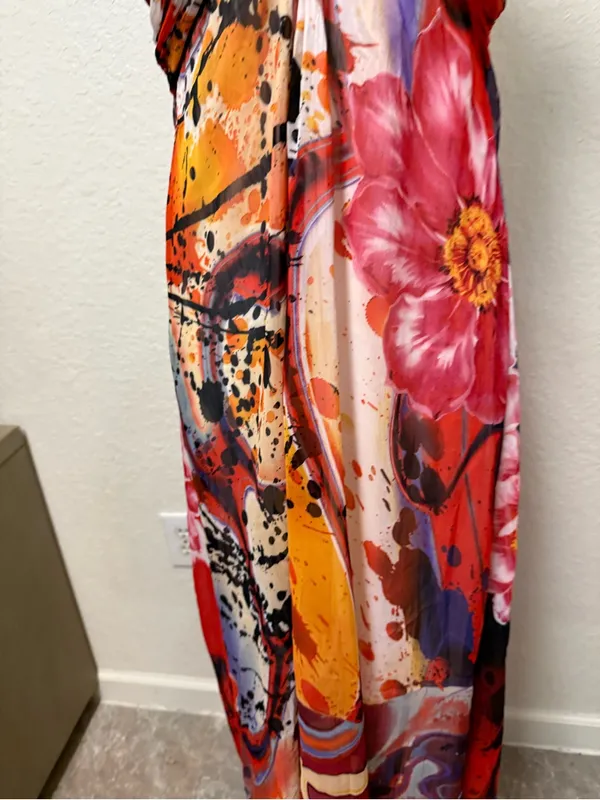 Xhilaration Floral Halter Maxi Dress Size Medium - Image 3