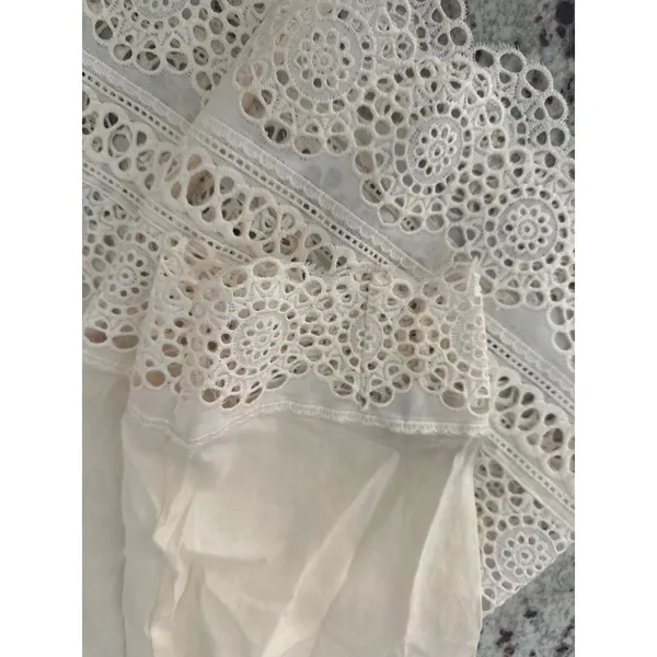 Reformation Nadia Cream top shirt sz 2 - Image 4