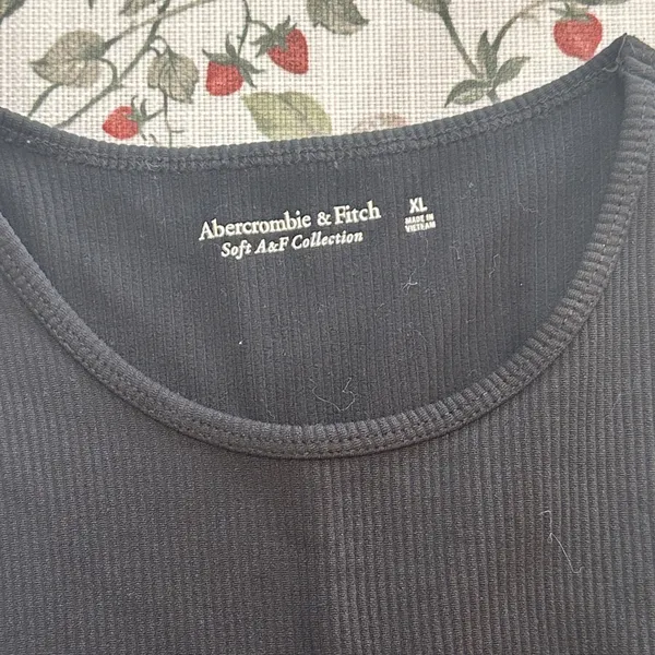 Abercrombie & Fitch Classic Black thong Bodysuit tank ribbed soft A&F collection - Image 4