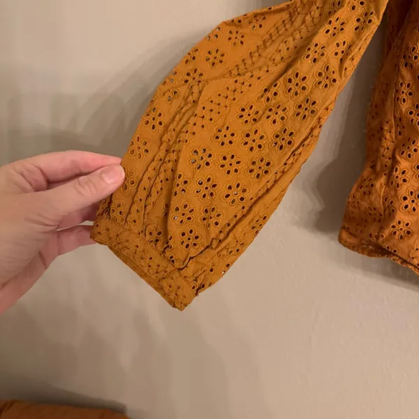 MADEWELL Eyelet Double-Tie Peasant Top‎ - Image 4