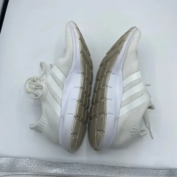 ADIDAS SWIFT RUN WOMENS RUNNING SHOES White and‎ Gold Sneakers - Image 6