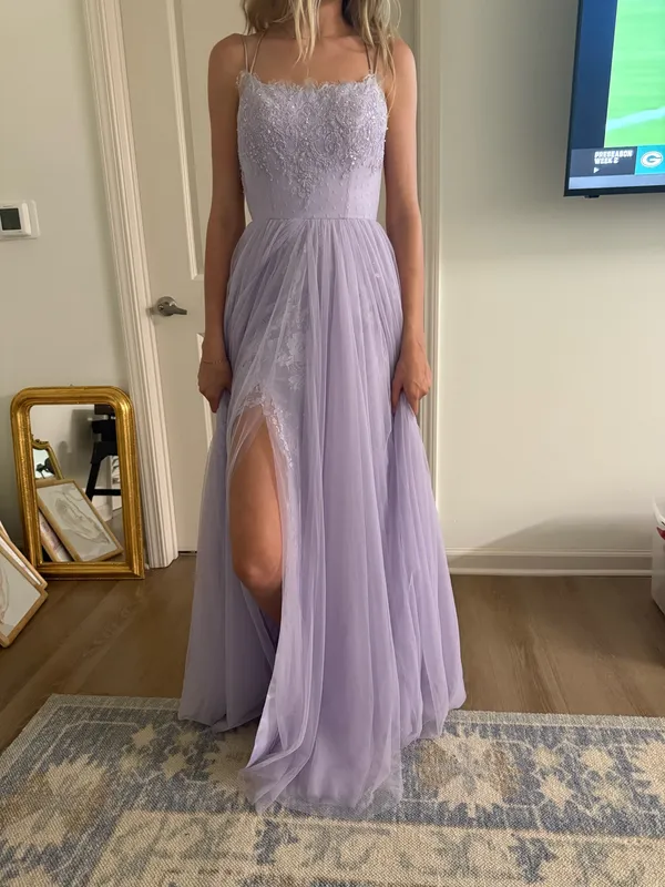 Sherri Hill Prom Dress Lilac Floral Lace Sparkles - Image 2
