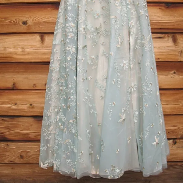 MAC DUGGAL Green Size 10 Embroidered Beaded Bow Formal Long Maxi Gown Dress - Image 14