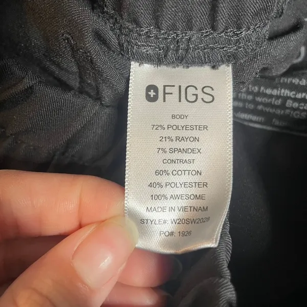 FIGS Technical Collection Black Zamora Scrub Jogger‎ Pants XXS CNA RN VET - Image 3