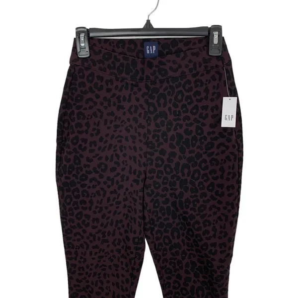 Gap Pants 4‎ Brown Black Animal Print Slim Fit Trousers Career NWT Bold - Image 2