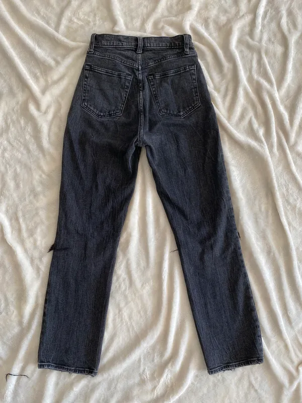 Abercrombie Ankle Straight Ultra High Rise Black Jeans - Image 5