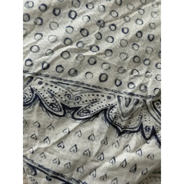Anthropologie Suspender SKIRT ONLY Large Blue White‎ floral paisley Resort Beach - Image 7