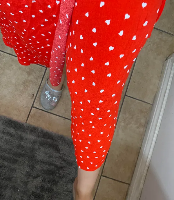 Forever 21 Heart Red MIDI Wrap Dress - Image 3