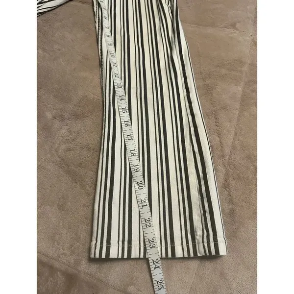 BDG Urban Outfitters Jeans Size 27 Blue Cream Striped Cropped Stretch Denim - Image 5