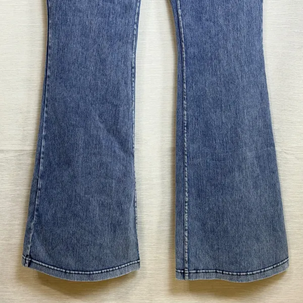 BRXL Women Blue Crossover High Waist Flare Denim Leggings Tall XL T - Image 8
