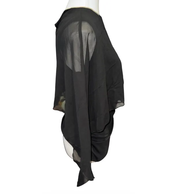SheIn Black shawl blouse - Image 5