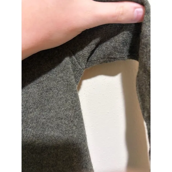Everlane Size XS Cashmere V-Neck Long Sleeve Pullover Sweater Green - Image 7
