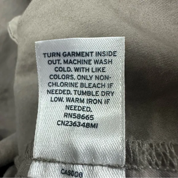 Caslon Cotton Tan Khaki Button Up Lightweight Jacket Imported Womens Large - Image 11