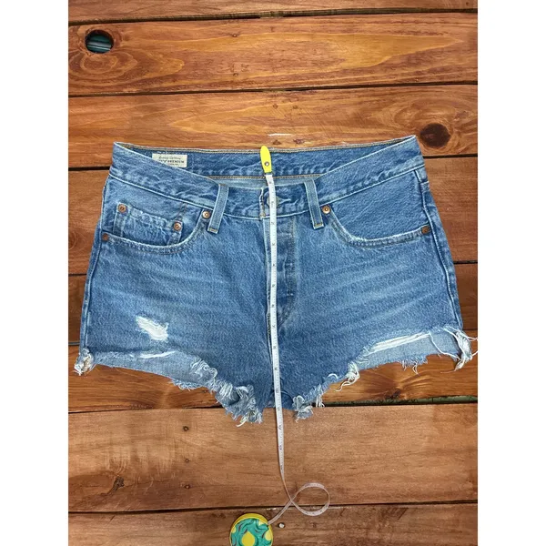 Levi’s Premium 501 Denim Cutoff Shorts - Women Size 27 - Image 7