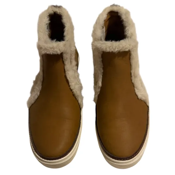 TOMS Women Brown Faux Shearling Trim Ankle Boots Slip On Sneaker Bootie 10018928 - Image 12