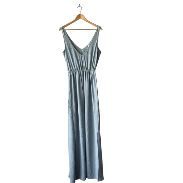 Show Me Your Mumu Kendall Maxi Dress Silver Sage Crisp NWT Large Wedding Prom - Image 6