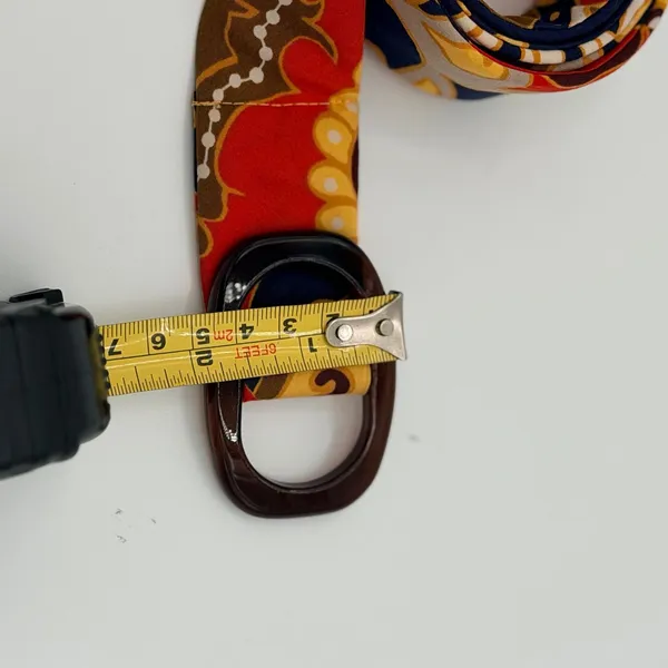 J.Crew Fabric D-Ring Belt Size L Multicolor Paisley Boho Preppy Retro Adjustable - Image 5