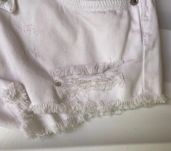 LF Carmar low rise distressed white cut-off jean shorts size 26 NWOT - Image 3
