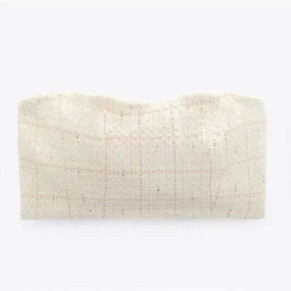NWT ZARA TEXTURED STRAPLESS TOP CS - Image 3