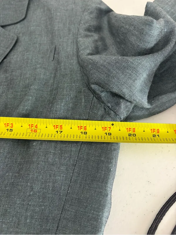 Ann Taylor Vintage Blue Classic Blazer and Skirt Suit Linen Cotton Blend 8/10 - Image 12