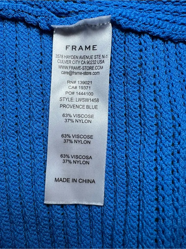 Frame Blue Knit Crop Tank - Women size medium - Image 4