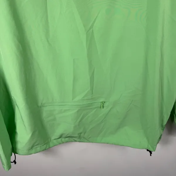 Sprints Sloth Print Windbreaker Jacket Green Half Zip Hooded Womens Large - Image 10
