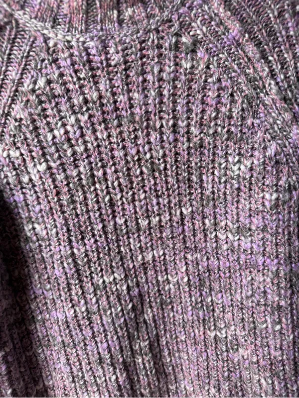 Ruff Hewn Purple Multicolor Chunky Knit Sweater Size Large - Image 2