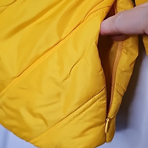 Ralph Lauren black label yellow puffer jacket zip pockets sz Small - Image 3