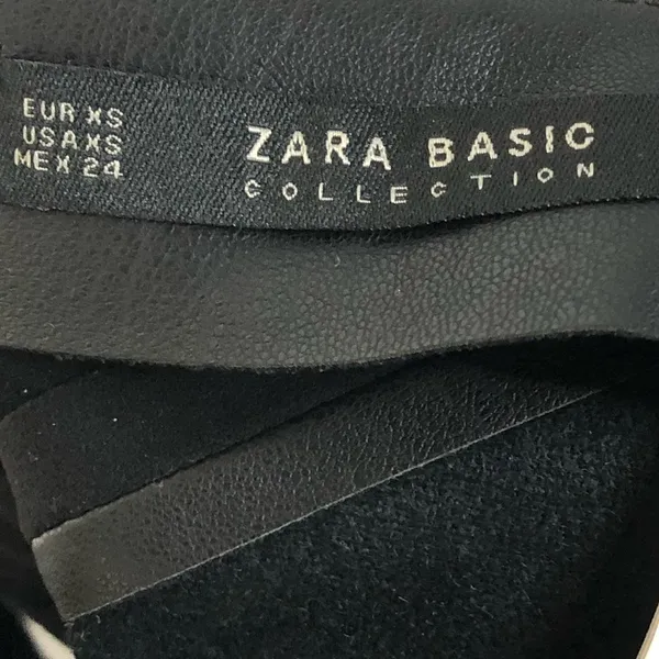 Zara Black Faux Leather Suede A-Line Mini Skirt XS‎ - Image 5