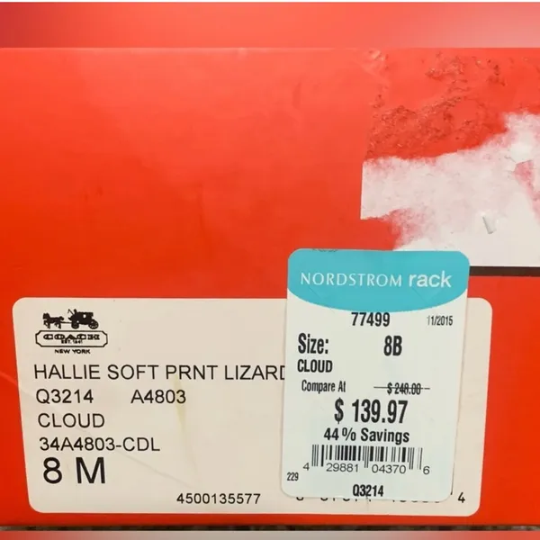COACH Hallie Soft Print Lizard Heels - Image 9