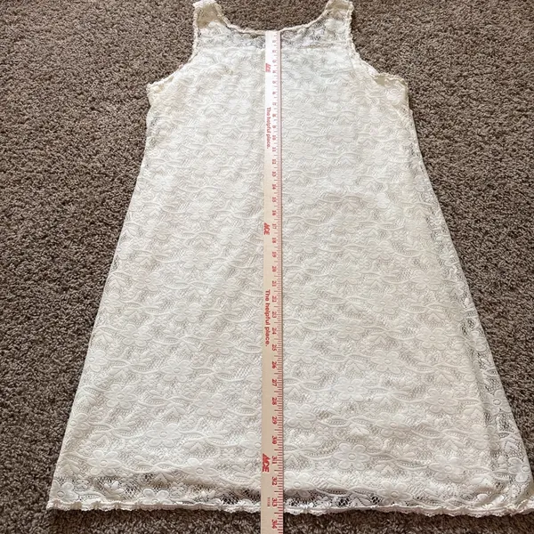 Bila White Floral Crochet Mini Dress Sz XL Graduation Rehearsal Dinner Boho - Image 8