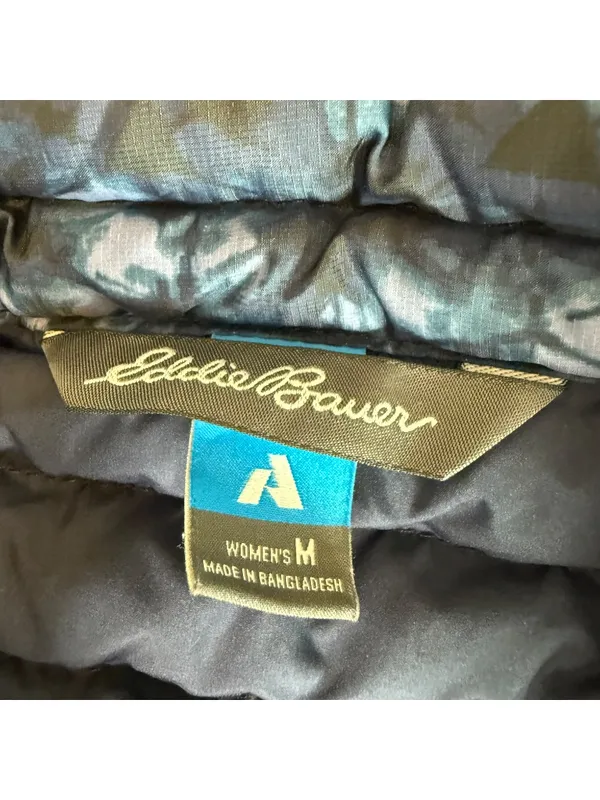 Eddie Bauer First Ascent Stormdown 800 Jacket Womens Medium Blue Goose Down Coat - Image 5