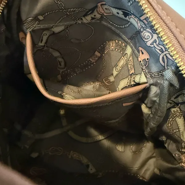 Quilted Pink Gold Mini Backpack Convertible Crossbody Straps Pockets Y2K - Image 5