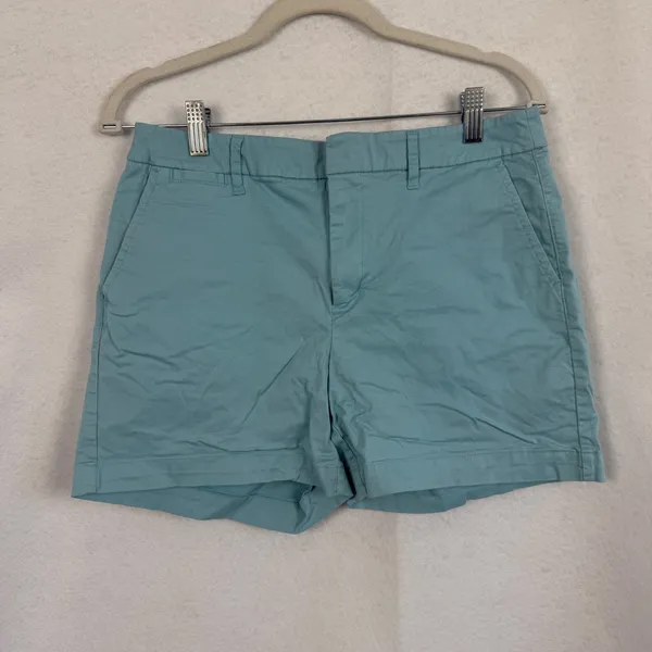 A New Day Womens Stretch Chino Shorts Light Teal Blue Size‎ 6 Mid Rise Casual Summer - Image 2