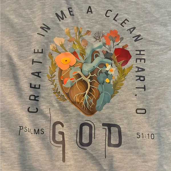 Women’s crewneck sweater 1x create in me a clean heart oh God - Image 2