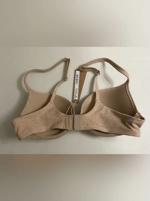 SKIMS Everyday Cotton Ultimate Bra Clay Heather Size 34B - Image 4
