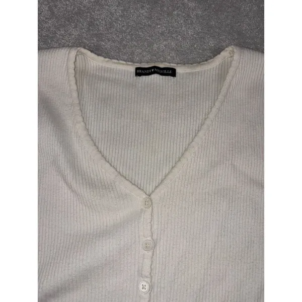 Brandy Melville‎ Ivory Cropped Cardigan - Image 2