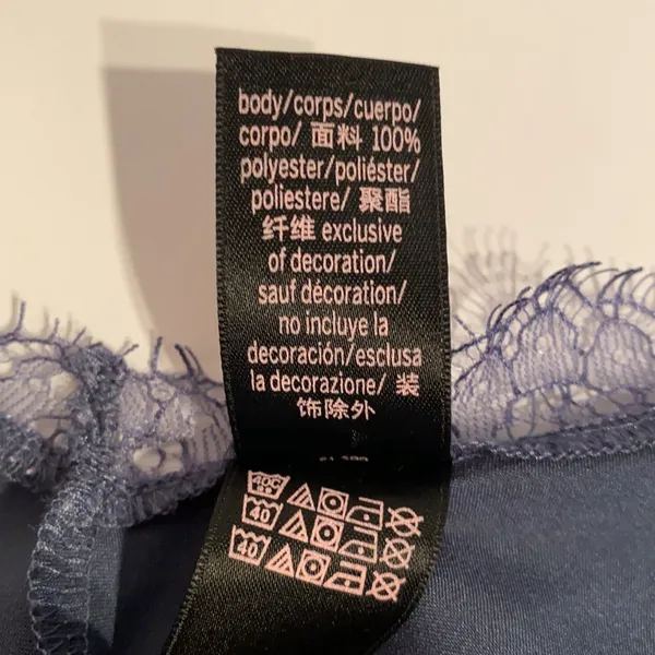 Victorias Secret night gown lace trim L purple - Image 8