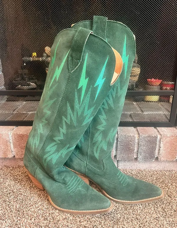 Knee-High Green Dingo Boots - Image 2